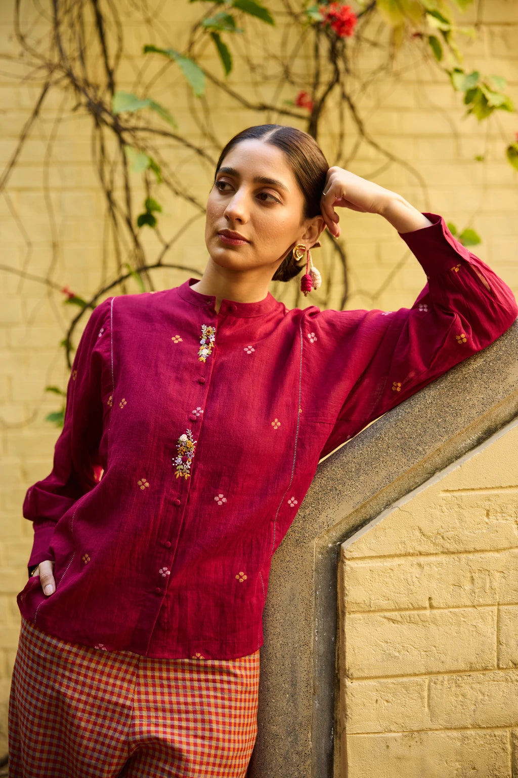 Ira Set — jamdani cotton set — campaign shot | Sarron