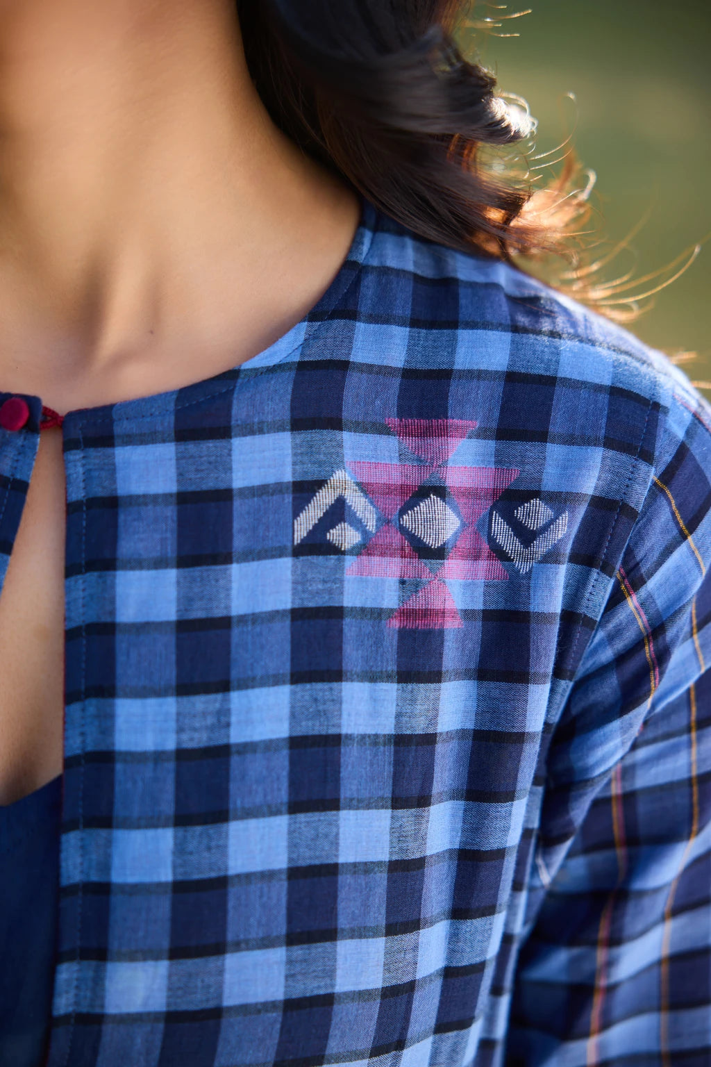 Sama Overlay — jamdani cotton overlay — fabric detail | Sarron