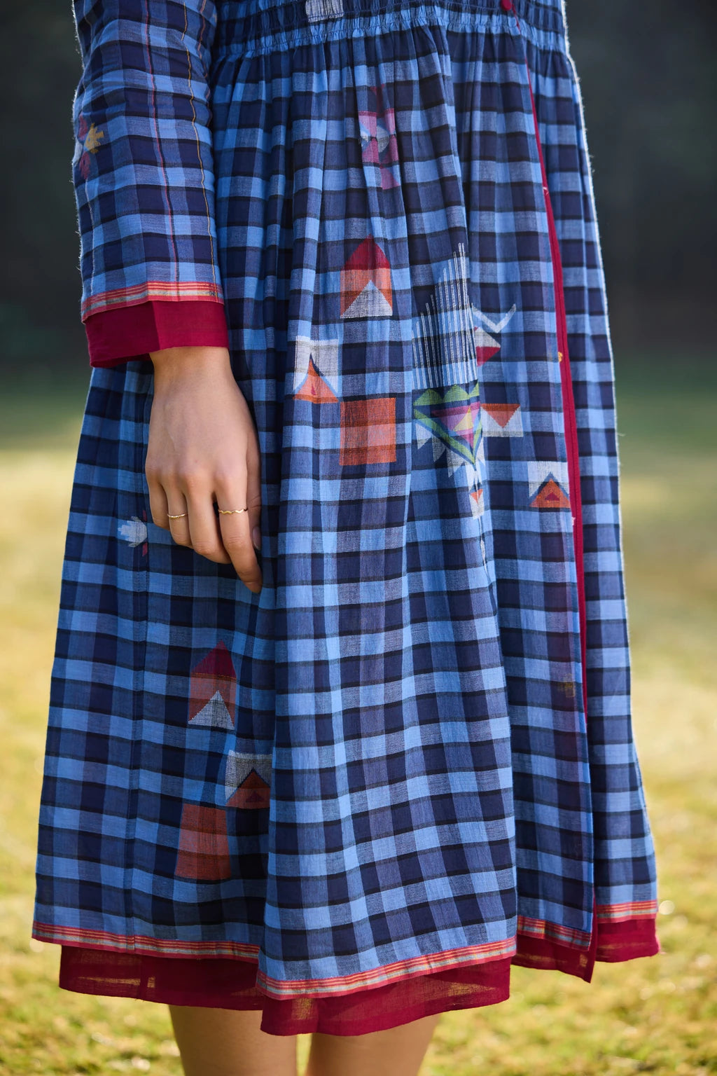 Sama Overlay — jamdani cotton overlay — fabric detail | Sarron