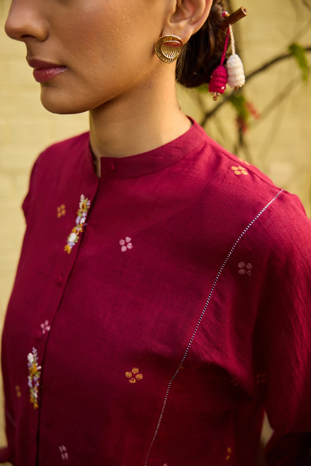 Ira Set — jamdani cotton set — side view | Sarron
