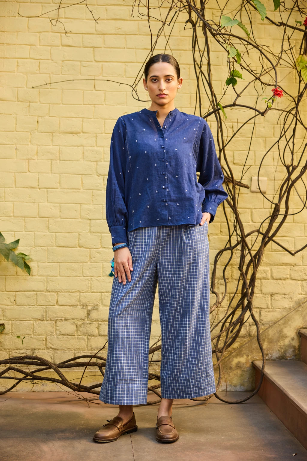 Nyla Set — jamdani cotton set — lifestyle shot | Sarron